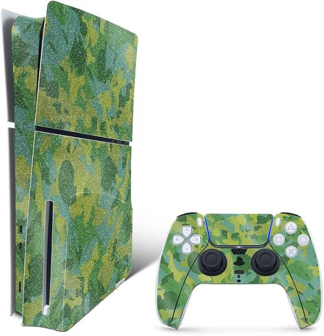 MightySkins Glossy Glitter Skin Compatible with Playstation 5 Slim Digital Edition Bundle - Monument Valley | Protective Durable High-Gloss Glitter Finish | Easy to Apply | Made in The USA in Kuwait