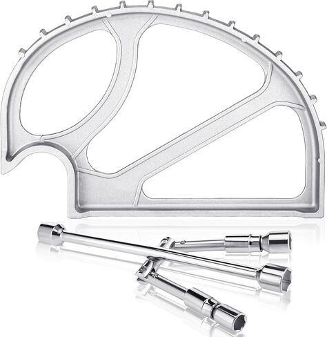Lasnten Easy Lift Jack جاك مقطورة قارب عالي التحمل مع مجموعة مفاتيح ربط قابلة للطي 14 بوصة 4 اتجاهات 14.76 × 9.84 × 1.97 بوصة جاك إطار مقطورة للمركبات والدراجات النارية والشاحنات وسيارات الدفع الرباعي رافعة الرفع in Saudi Arabia