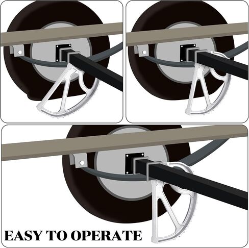 Lasnten Easy Lift Jack جاك مقطورة قارب عالي التحمل مع مجموعة مفاتيح ربط قابلة للطي 14 بوصة 4 اتجاهات 14.76 × 9.84 × 1.97 بوصة جاك إطار مقطورة للمركبات والدراجات النارية والشاحنات وسيارات الدفع الرباعي رافعة الرفع in Saudi Arabia