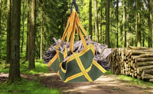 QWORK Heavy-Duty Canvas Cargo Lifting Pad Net - 3.28ft x 3.28ft Reinforced Handle Lifting Net for Construction, Logistics, and Transport, 2645lbs Load Capacity, Non-Slip Material in Saudi Arabia