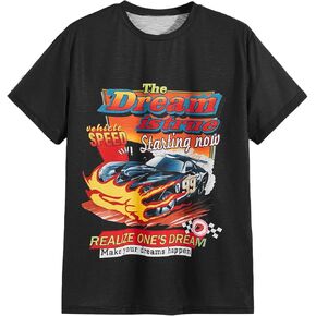 SOLY HUX Men's Graphic Tees Short Sleeve T Shirts Letter Print Summer Casual Tee Top Black Tropical Graphic L in Kuwait