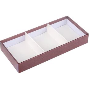 Hammont Three Section Gold Tray - 4 Packs - Multi Function Gift Box with Clear Cover | Treat Boxes with Partitions | 8.5"x3.75"x1.25" in Kuwait