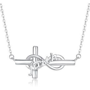 Sunflower Faith Cross Necklace 925 Sterling Silver Christian Catholic Inspirational Pendant Necklace Protection Spiritua Faithing Jewelry Gifts for Women in Kuwait