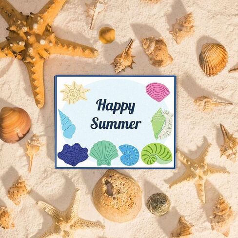 16 Styles Whelks Shell Cutting Dies Ocean Conch Card Making Die Cut Carbon Steel Die Cuts Stencils Card Scrapbooking Embossing Template Dies for DIY Summer Vacation Craft Albums Gift Decor in Saudi Arabia