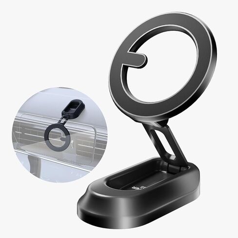 Neewer Continuity Camera Mount for Desktop Monitor, Magnetic Tri Fold Desk Phone Camera Webcam Mount Holder with Arca Type Base, Compatible with MagSafe iPhone iMac Desktop Mac Laptop Samsung, SP08 in Saudi Arabia