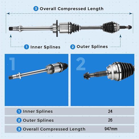 Front RIGHT Passenger Side CV Axle Half Shaft Assembly for 2005-2010 Scion tC in Saudi Arabia