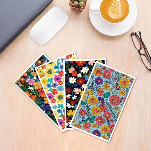 CRASPIRE 20Pcs 4 Styles Polymer Clay Transfer Paper Boho Moon Sun Star Flower Underglaze Ceramics Texture Water Transfer Sheets 4.7x2.8 Inch Porcelain Decals for Jewelry Making Earrings DIY Art Crafts in Kuwait