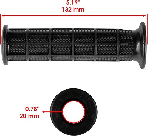 Caltric Handlebar Grip Compatible with Suzuki Vinson 500 LTA500F LTF500F 4x4 Auto 2004 2005 2006 2007 in Saudi Arabia