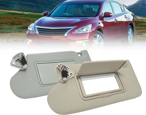 Car Sunvisor Sun Visor With Light Beige Grey For Nissan Altima For Maxima 2013 2014 2015 2016 2017 2018 96401-3TA2A 96400-3TA2A(Beige,Right) in Saudi Arabia
