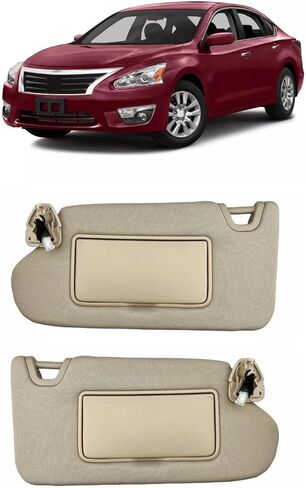 Car Sunvisor Sun Visor With Light Beige Grey For Nissan Altima For Maxima 2013 2014 2015 2016 2017 2018 96401-3TA2A 96400-3TA2A(Beige,Right) in Saudi Arabia