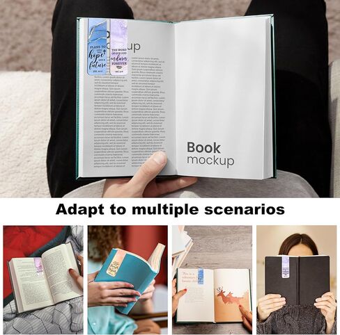 6 Pieces Bookmark, Bible Verse Magnetic Bookmarks for Women Men Book Lovers, Pastel Design Religious Scripture Book Accessories Bookmaker, Christian Gifts for Reading Lovers 1 in Saudi Arabia
