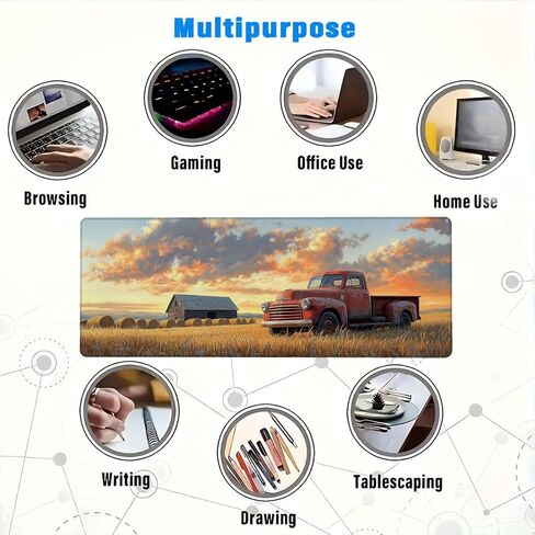 Cherry Blossom Large Mouse Pad Japanese Mountain River Mousepad XL Large Gaming Mouse Pad Laptop Keyboard Mat Desk Pad Ideal for Office, Home, or Remote Work 31.5x11.8 Inch in Saudi Arabia