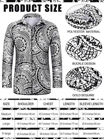 Mepase 6 Pcs Men 70s Disco Costumes Include Retro Shirt Bell Bottom Pants Wig Sunglasses Necklace Wig Cap for Disco Party in Saudi Arabia