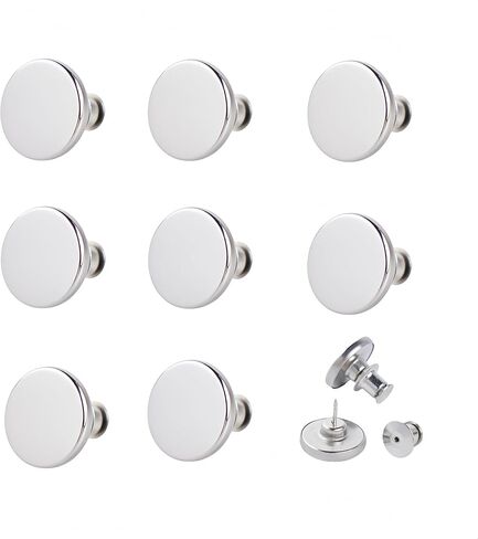 Reusable and Adjustable Jeans Button Kits,17MM No-Sew Metal Jean Buttons Pins for Loose Jeans, Instant Replacement Pants Button (8Set-Bronze) in Kuwait