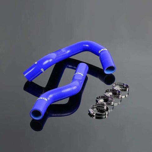 PIT66 Silicone Radiator Hose Kit, Compatible with 1968-1979 For Ford F100/150/F250 Bronco Blue with Clamps (All Manual Transmission Only) in Saudi Arabia