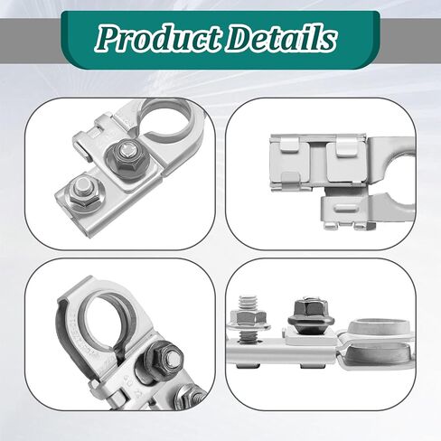 Post Positive Battery Terminal with Nuts, Battery Terminal Connector, Compatible with Accent 15-20, Azera 15-16, Genesis G80 17-20, Sedona 15-20, Soul 17-19 etc, Replace OE# 91980-3X010 in Saudi Arabia