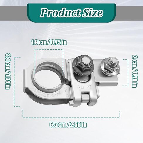 Post Positive Battery Terminal with Nuts, Battery Terminal Connector, Compatible with Accent 15-20, Azera 15-16, Genesis G80 17-20, Sedona 15-20, Soul 17-19 etc, Replace OE# 91980-3X010 in Saudi Arabia