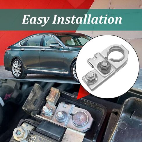 Post Positive Battery Terminal with Nuts, Battery Terminal Connector, Compatible with Accent 15-20, Azera 15-16, Genesis G80 17-20, Sedona 15-20, Soul 17-19 etc, Replace OE# 91980-3X010 in Saudi Arabia