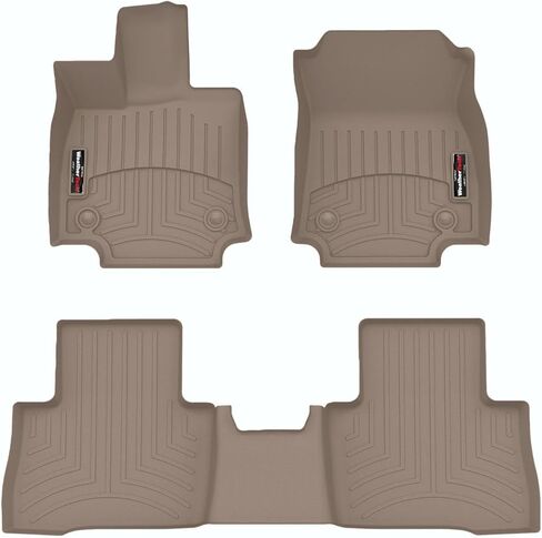 بطانات أرضية مخصصة من Weathertech لسيارة Lexus NX Hybrid، NX Plug-in Hybrid، الصف الأول والثاني (441730-1-3)، أسود in Kuwait