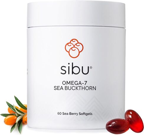sibu Omega-7 Softgels, Premium Organic Himalayan Sea Buckthorn Oil (60ct, 30 Day Supply) – Supplement for Healthy Skin, Hair, Nails and Dryness in Saudi Arabia