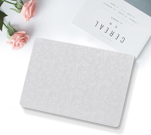 MOSISO Compatible with MacBook Air 13 inch Case 2025 2024 2023 2022 M4 A3240 M3 A3113 M2 A2681, Anti-Fingerprint Polygonal Texture PU Leather Coated Hard Shell Case&Keyboard Cover&Screen Flim, Silver in Saudi Arabia
