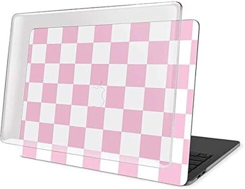 Skinit Case + Skin Compatible with MacBook Pro 16in (2019-20) Originally Designed Pink and White Checkerboard Design in Saudi Arabia