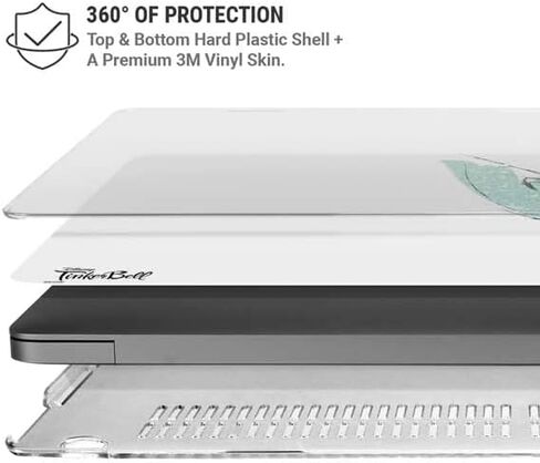 Skinit Case + Skin Compatible with MacBook Pro 14in (2021) - Officially Licensed Disney Tinker Bell Watercolor Fairy Design in Saudi Arabia