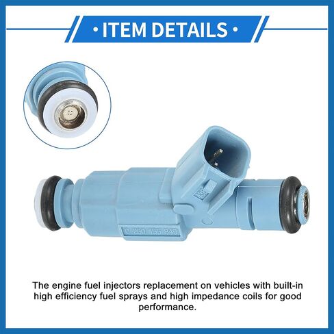 Fuel Injector Compatible for Dodge for Ram 1500 02-07 4.7L for Dodge Dakota 01-07 4.7L, Flow Matched Plastic Blue Fuel Injection Nozzle Item Replacement in Saudi Arabia