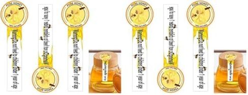 Tamper Proof Honey Stickers Tamper Evident Seals Labels for Honey Jars 1.5×4 Inch Natural Honey Labels(Pack-500) in Saudi Arabia