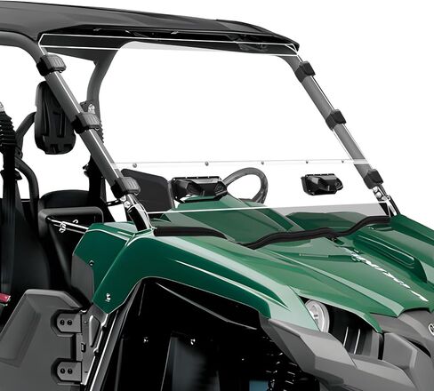 StarknightMT Viking Full Windshield Scratch Resistant Front Windshield Compatible with 2014-2024 Yamaha Viking/Viking VI Clear Front Window PC Hard Windshield Accessories in Kuwait