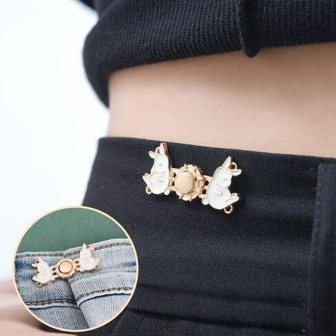 5PCS Detachable Metal Buttons Simple and Fashionable Adjustable Waist Button for Tighten Waist Jeans No Sewing Button in Saudi Arabia