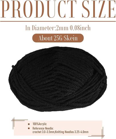 25g/Skein Acrylic Yarn for Crocheting Soft Crochet Yarn for Knitting 2mm Slate Gray Thread for Beginners Scarves Throws DIY Projects and Crafting in Saudi Arabia