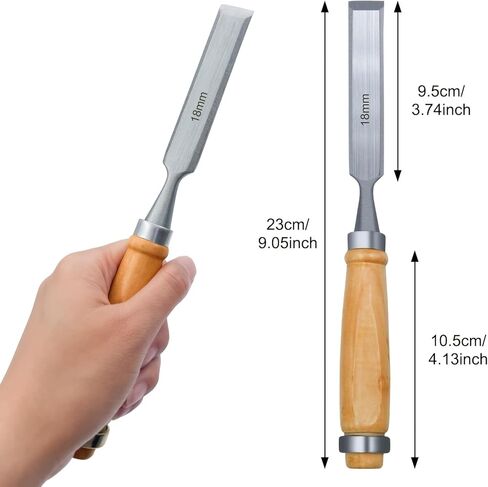 Steel Woodworking Chisels Flat Steel Chisel Beech Handle, 4-Piece Woodworking Chisel Set, Carving Tool Set in Saudi Arabia