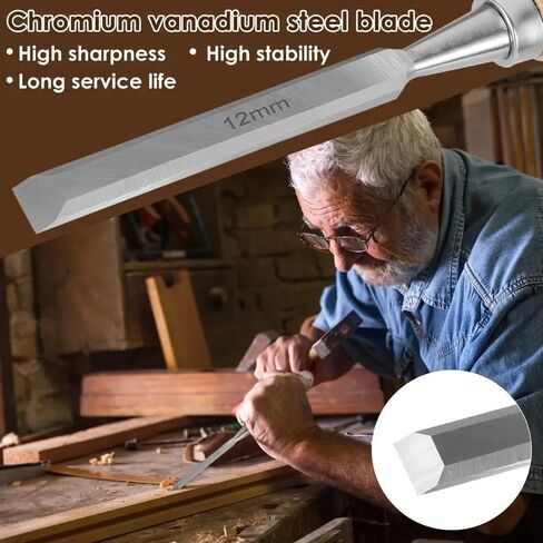 Steel Woodworking Chisels Flat Steel Chisel Beech Handle, 4-Piece Woodworking Chisel Set, Carving Tool Set in Saudi Arabia