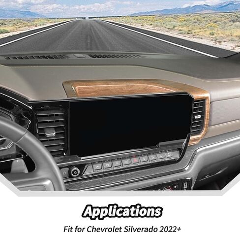 JeCar Wood Grain Interior Dash Panel Trim Overlay for 2022 2023 2024 Chevrolet Chevy Silverado 1500 (1pcs) in Saudi Arabia