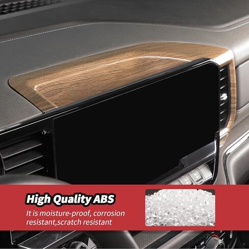 JeCar Wood Grain Interior Dash Panel Trim Overlay for 2022 2023 2024 Chevrolet Chevy Silverado 1500 (1pcs) in Saudi Arabia