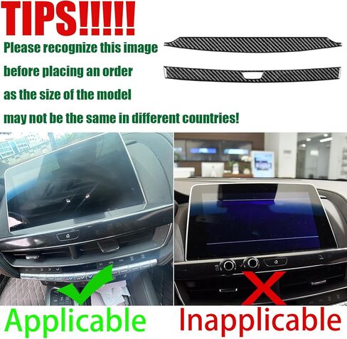 Real 3K Black Carbon Fiber Car Central Console Navigation Screen Control Button Panel Strip Trim ​Sticker Auto Interior Accessories Compatible with Cadillac CT5/CT5-V/CT5-V Blackwing 2019-2024 in Saudi Arabia