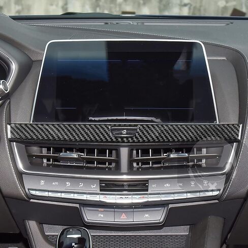 Real 3K Black Carbon Fiber Car Central Console Navigation Screen Control Button Panel Strip Trim ​Sticker Auto Interior Accessories Compatible with Cadillac CT5/CT5-V/CT5-V Blackwing 2019-2024 in Saudi Arabia