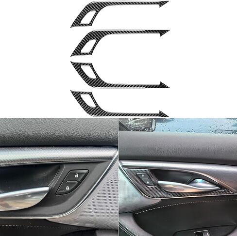Real 3K Black Carbon Fiber Car Central Console Navigation Screen Control Button Panel Strip Trim ​Sticker Auto Interior Accessories Compatible with Cadillac CT5/CT5-V/CT5-V Blackwing 2019-2024 in Saudi Arabia