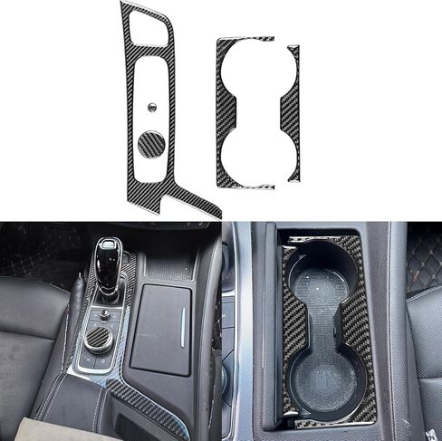 Real 3K Black Carbon Fiber Car Central Console Navigation Screen Control Button Panel Strip Trim ​Sticker Auto Interior Accessories Compatible with Cadillac CT5/CT5-V/CT5-V Blackwing 2019-2024 in Saudi Arabia