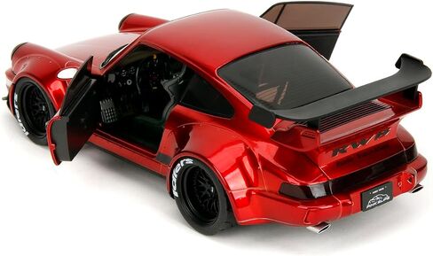 نموذج سيارة Diecast متوافق مع Jada Pink Slips RWB Porsche 964، مقياس 1:18، أحمر معدني، Rauh-Welt Begriff in Saudi Arabia