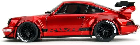 نموذج سيارة Diecast متوافق مع Jada Pink Slips RWB Porsche 964، مقياس 1:18، أحمر معدني، Rauh-Welt Begriff in Saudi Arabia