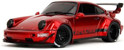 نموذج سيارة Diecast متوافق مع Jada Pink Slips RWB Porsche 964، مقياس 1:18، أحمر معدني، Rauh-Welt Begriff in Saudi Arabia
