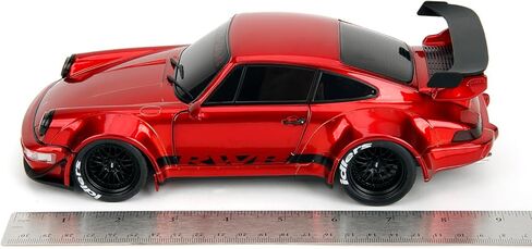 نموذج سيارة Diecast متوافق مع Jada Pink Slips RWB Porsche 964، مقياس 1:18، أحمر معدني، Rauh-Welt Begriff in Saudi Arabia