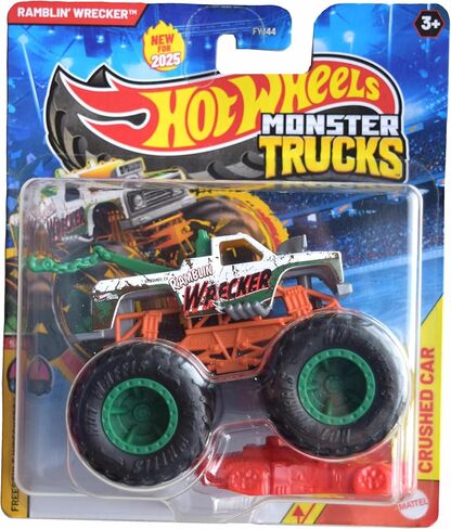 Hot Wheels Monster Trucks Ramblin Wrecker، Freestyle Wreckers 9/12 تتضمن سيارة مسحوقة بمقياس 1:64 مصبوبة in Saudi Arabia