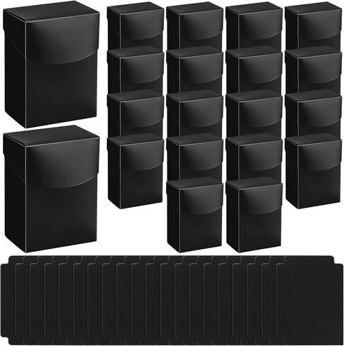 40-Piece Deck Card Boxes with 20 Dividers - Includes 20 Trading Card Deck Cases with 20 Dividers - Storage Organizer for Trading, Family, Party Games in Kuwait
