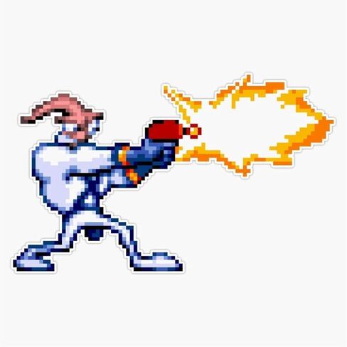 Earthworm Jim - ملصق جرافيك - ملصق مقاوم للطقس ويدوم طويلاً in Saudi Arabia