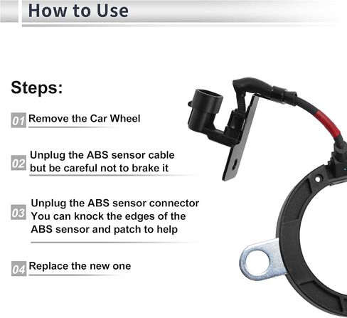 ABS Wheel Speed Sensor Rear Right ABS Sensor Anti-lock Braking System Sensor No.956813J000 for Kia Sorento 2011-2012 AWD in Saudi Arabia