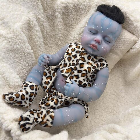 Anano Reborn Toddler Dolls Boy Avatar Loulou - 20 inch Cute Asleep Newborn Baby Doll Washable Full Vinyl Body Toy Set for Kids Ages 3+ in Saudi Arabia
