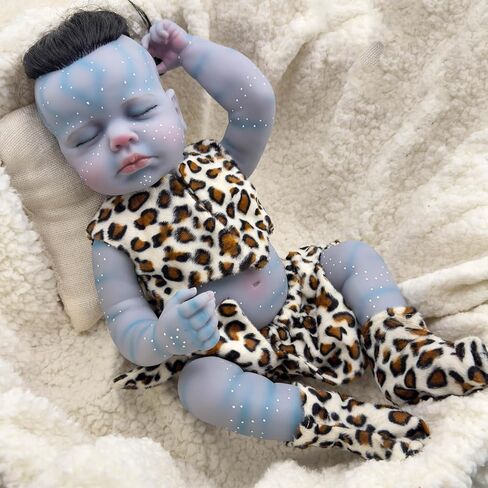 Anano Reborn Toddler Dolls Boy Avatar Loulou - 20 inch Cute Asleep Newborn Baby Doll Washable Full Vinyl Body Toy Set for Kids Ages 3+ in Saudi Arabia